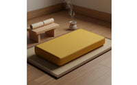Coir Meditation Pad Posture Support Embroidered Tranquil Pad Linen Kneeling Pad Removable and Cleanable Cover for Prayer