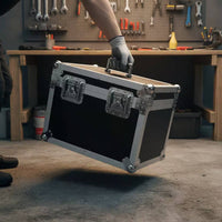 Aluminum Aviation Case Sturdy Portable Aluminum Tool Box Lockable Aviation Case Reinforced Corners Locking Equipment Trunk