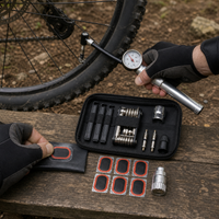 Bunguo Portable Bicycle Repair Tool Kit for Mountain Bikes with Tire Repair and Cycling Bag