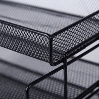 Metal Mesh Desk Storage 5 Tier, Desktop Organiser for Office Workers, Stackable Paper Filing Tray, Document Holder