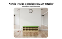 child-safe Height Padded Shoe Cubby Bench Multi-Functional Design Cubby Bench with padding Multifunctional children's Furniture Space-Saving for Toddlers, Homeowners, Kindergarten, Dance Studio, Classroom, Entryway