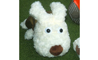 Stuffed Golf Headcover Scratch Protection Dog Shaped Golf Club Cover Thickened Lining Fuzzy Material Dog Headcover