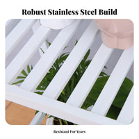 With casters Rolling Multitier Planter Holder Floor-Standing Rolling Multi-Level Plant Stand Indoor & Outdoor Use Flower Pot Rack Space-Saving for Gardeners, Homeowners, Balcony, Living Room, Home Decoration, Patio