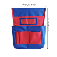 Chair-Back Organizer Divided Pockets Chair-Back Hanging Bag Large Compartment Classroom Hanging Bag for Kindergarten