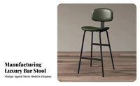 utilitarian aesthetic Lowsupport Bar Stool with supportrest High Chair Minimalist Design Seating Furniture Sturdy Frame for Homeowners, Adults, Business Owners, Restaurant, Cafe, Counter, Kitchen