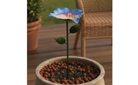 Iron Flower Stake Feeder Weather-Resistant Metal Flower Bird Feeder Pollinator Friendly Garden Decor Rustic for Patio