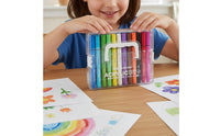Direct-Liquid 12-Color Acrylic Marker Set Rainbow Colors Brush Tip Acrylic Markers Handle Marker Set in Case Latch Closures