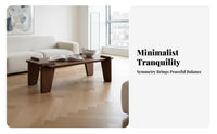 Wabi-Sabi Design Block Leg Center Table Japanese Aesthetic Household Furniture Vintage Look Rustic appeal for Tea lovers, Guesthouse Owners, Interior Designers, Living Room, Lounge Area