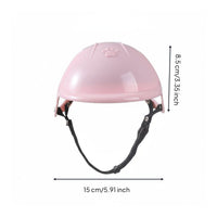 Dog Cat Helmet with Ear Hole Cute Comfortable Breathable Dogs Hat for Riding Adjustable Strap for Yorkshire Terrier Pug