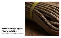 High Tensile Strength Nylon Climbing Rope Wear-Resistant Rappelling Escape Rope Long-Lasting for Climbers, Hikers, Mountaineering, Caving