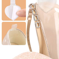 Detachable Shoe Straps with Buckle Rhinestone-Set Shoe Straps with Rhinestones Adjustable Faux-Leather for Women, Pumps