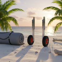 2 Pieces Boat Launch Cart Rust Resistant Inflatable Boat Cart Large Load Capacity Marine Gear for Waterfront