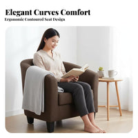 Nordic design space-efficient Upholstered Settee Minimalist Design Sofa Space-Saving Armchair High-Resilience Sponge pad for Apartment Dwellers, Business Owners, Homeowners, Living Room, Small Spaces, Bedroom, Reception Area