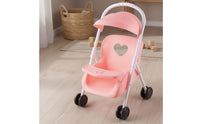 Doll and Pushchair Set Encourages Nurturing Toy Pushcart Great Gift Infant Toy Pram Set for Girls, Young Children, Role Playing
