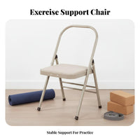 Foldable Iyengar Mind-Body Practice Chair Multi-Functional Mind-Body Practice Headstand Bench Portable Inversion Chair Heavy Duty for Beginners, Seniors