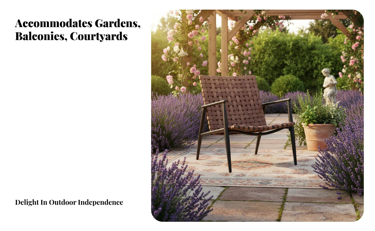 3 Pieces Weather Resistant Woven Patio Seating Set Aluminum Frame Outdoor Furniture Water Garden Furnishing Easy to Clean for Families, Adults, Homeowners, Courtyard, Sunroom, Backyard, Poolside