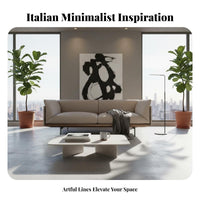 3-Seater Settee Italian design Upholstered Deep-Seat Sofa Nordic Aesthetic Living Room Furniture for Families, Business Owners, Reception Area, Bedroom