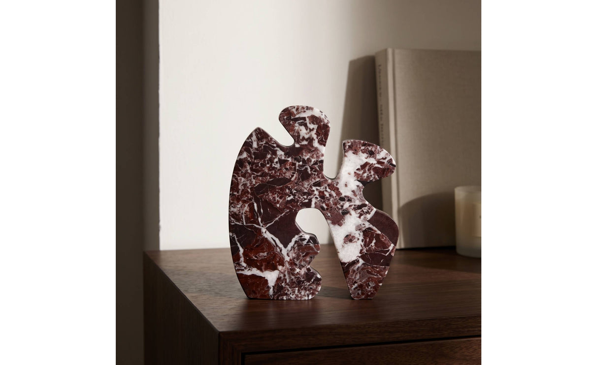 Marble Sculpture Polished Decorative Sculpture Compact Abstract Figurine for Interior Stylists, Tea Room