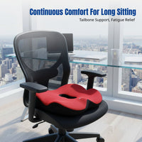 Office Seat Cushion Backrest, Ergonomic Memory Foam, Breathable Chair Pad, Pelvic Support