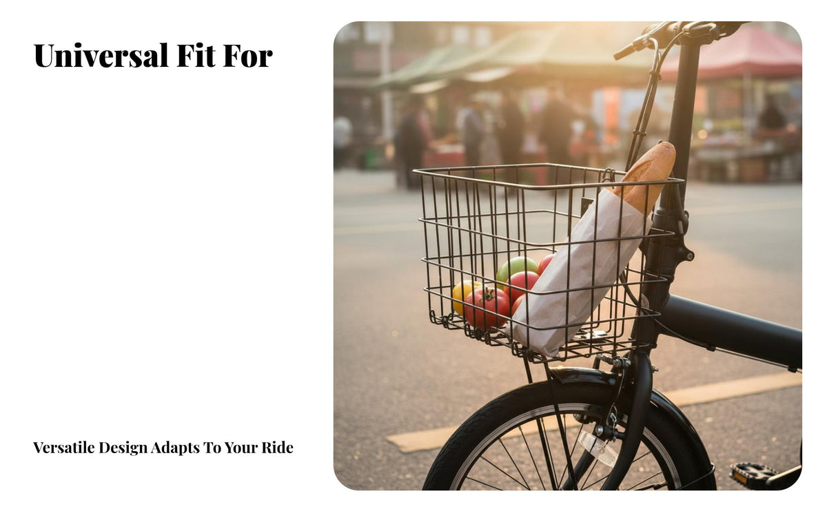 Folding Bike Basket Foldable Front Hanging Bike Basket Large Capacity for Commuters, Shoppers, Grocery Shopping, Commuting, Outdoor Biking
