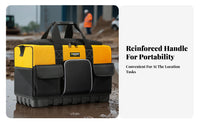 Wear-Resistant Electrician Tool Bag Multiple Pockets Oxford Cloth Tool Carrier Large Capacity for Construction Workers, Mechanics, Job Site