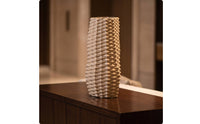 Ceramic Vase Tall Flower Holder Faceted for Hotel Lobby, Interior Designers
