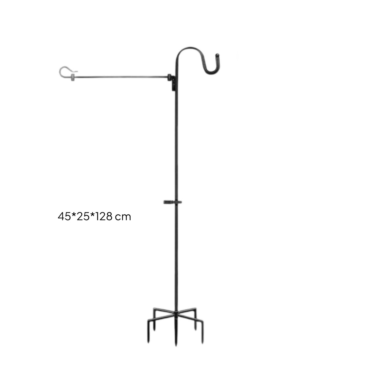 Shepherds Hook with Flag Holder Multi-Prong for Patio