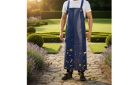 Full Length Apron Wipeable Apron with Shoulder Straps Long for Workshop, Kitchen