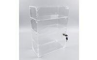Acrylic Display Cabinet with Lock Sturdy Display Case with Lock for Hobbyists, Retail Counters, Desktop Storage