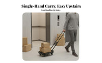 Lightweight Foldable Platform Trolley Compact Storage Foldable Push Vehicle High Load Capacity Hand Truck Comfort Grip Handle for Warehouse Workers, Office Personnel, Home Use, Garage, Workshop, Shopping