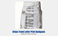 Large Capacity Letter Backpack, Oxford Cloth, Unisex, Outdoor Travel, Camping, Ski Storage