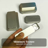 Miniature Slide-Top Tin Portable Rectangular Slide-Top Tin space-saving Design