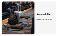 Foldable Pocket Travel Seat Lightweight Folding Camp Stool Easy Setup Compact Chair High Load Capacity for Travelers, Concert-&goers, Public Transport, Traveling, Waiting in Line, Outdoors