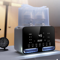 2-in-1 Bottle Warmer with Sterilizer Digital Bottle Warmer Countertop Compact for Newborns
