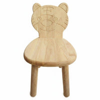 Solid Wood Construction Creature Backrest Chair Cartoon Design Creature-Back Chair Stable Build Toddler Stool Rounded Edges for Toddlers, Daycare Providers, Parents, Playroom, Kindergarten, Entryway, Living Room