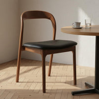 Solid Wood Dining Chair Fully Assembled Nordic Style Kitchen Chair for Home Office