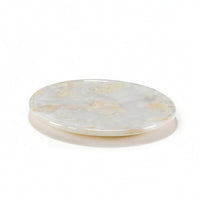 Marble Plate with Stand Polished Marble Tray Low-Profile Serving Plate for Sideboard, Hotel Reception