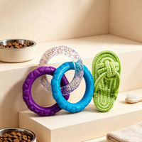 Tug-of-Tug-of-Strength Rope Toy Soft Rubber Rope Gnaw Toy Interactive for Dogs, Young Dogs