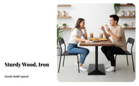 factory-inspired aesthetic Round Pedestal Table Space-Saving Round Pedestal Base Easy to Clean Commercial Furniture Minimalist Design for Restaurant Owners, Business Managers, Event Planners, Snack Bar, Canteen, Cafeteria, Bistro