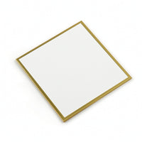 5 Pieces Shikishi Board with Gold Border Cotton Artist Signature Board Blank Art Card White for Artists, Autographs, Sketching