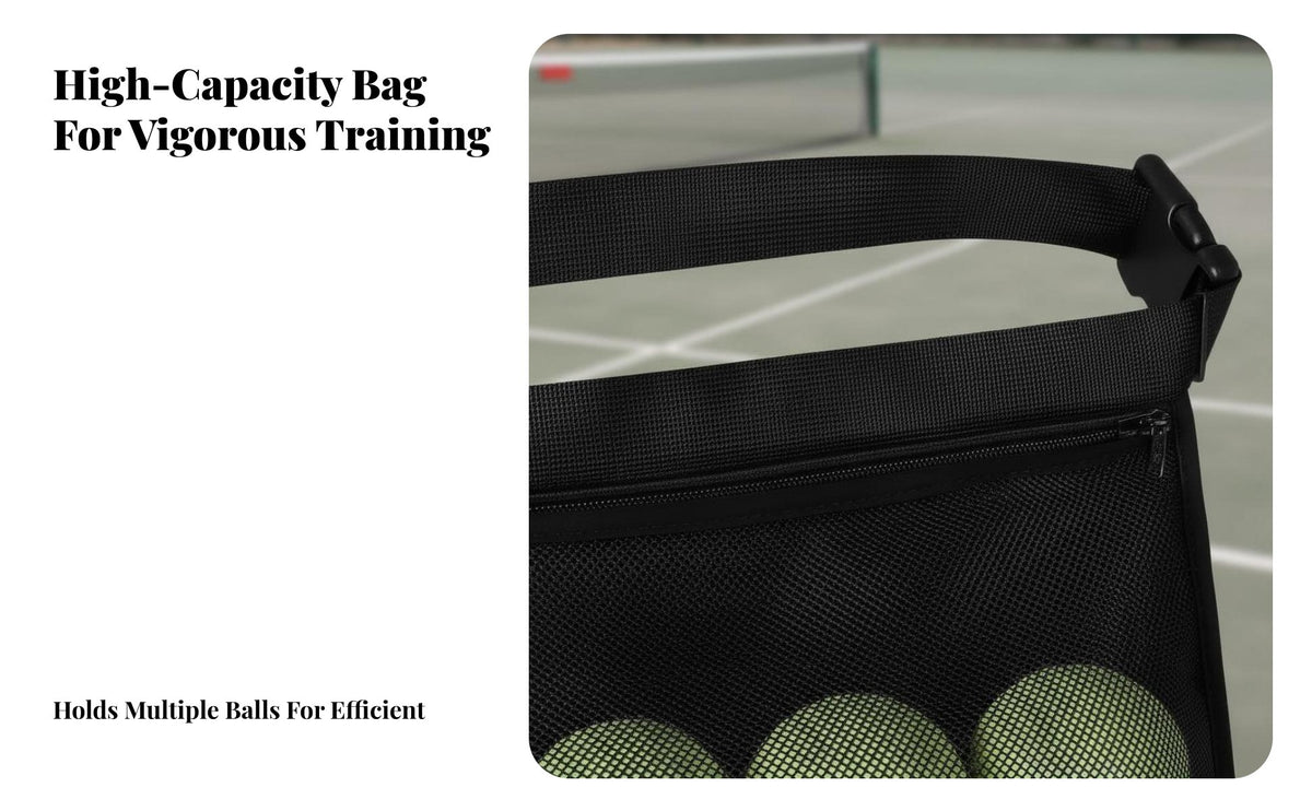 2 Pieces Tennis Ball Waist Bag Versatile-Sport Use Tennis Ball Holder Hands Sports Accessory for Instructor Es, Athletes, Training Golf Course