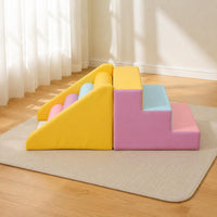 PU Leather Cover Climbing Ladder Combination Padded Foam Climbing Ladder Rounded Edges Early-Learning for Children
