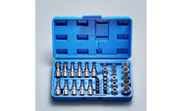 34 Pieces Socket Wrench Kit Practical Socket Set with Case Rust-Resistant Tool Kit with Storage Case for Mechanics, Workshop