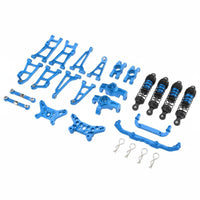 1/14 Scale Car Parts Adjustable Tie Rods Aluminum RC Car Parts Set Easy Installation Metal Chassis System Kit