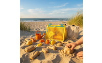 Zippered Beach Toy Set Carrying Handles Sandcastle Building Kit Portable Mesh Storage Bag Set Outdoor