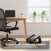 Improves Posture Under-Desk Footstool Anti-Slip Design Adjustable Footrest with Massage Rollers Sturdy Leg Rest for Telecommuting Workers, Students, Shorter Indivi Double S, Workstation, Home, Study Room