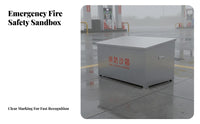 Fire Fighting Sandbox Thickened Steel Plate Flood Control Sand Container Large Capacity Emergency Sand Bin for Miners, Warehouses, Laboratories