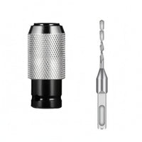 Knurled Grip Electric Wrench Drill Adapter Silver and Black Hammer Drill Adapter Compact Rotary Hammer Converter Cylindrical