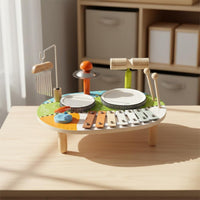 Xylophone Drum Set Rounded Edges Infant Drum and Xylophone Sensory Play Child-Centered Percussion Set for Young Children, Kids, Preschool
