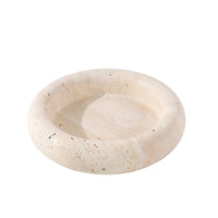Marble Tray Round Marble Bowl Shallow Stone Tray for Tabletop